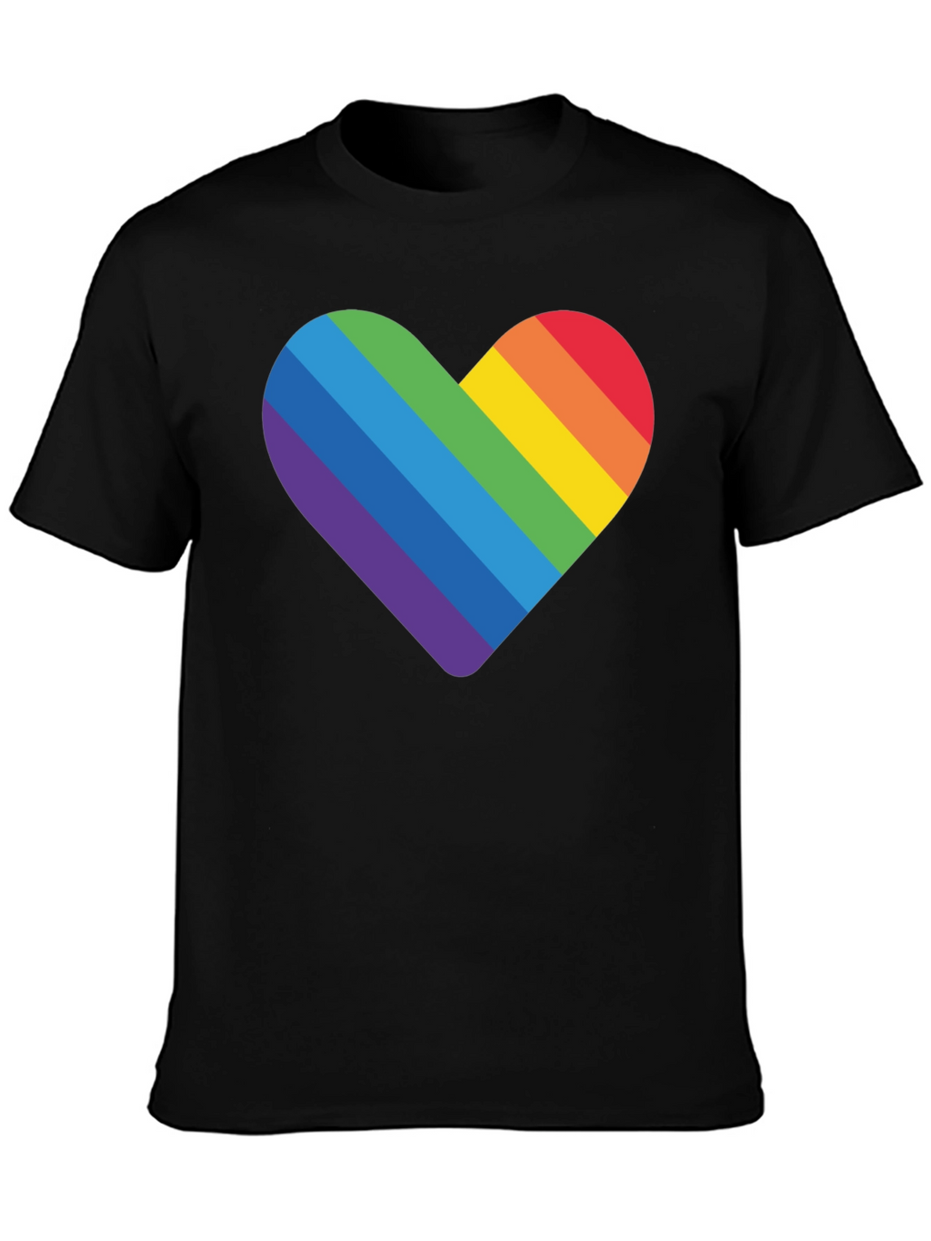 Rainbow Heart Graphic T-Shirt - Pride
