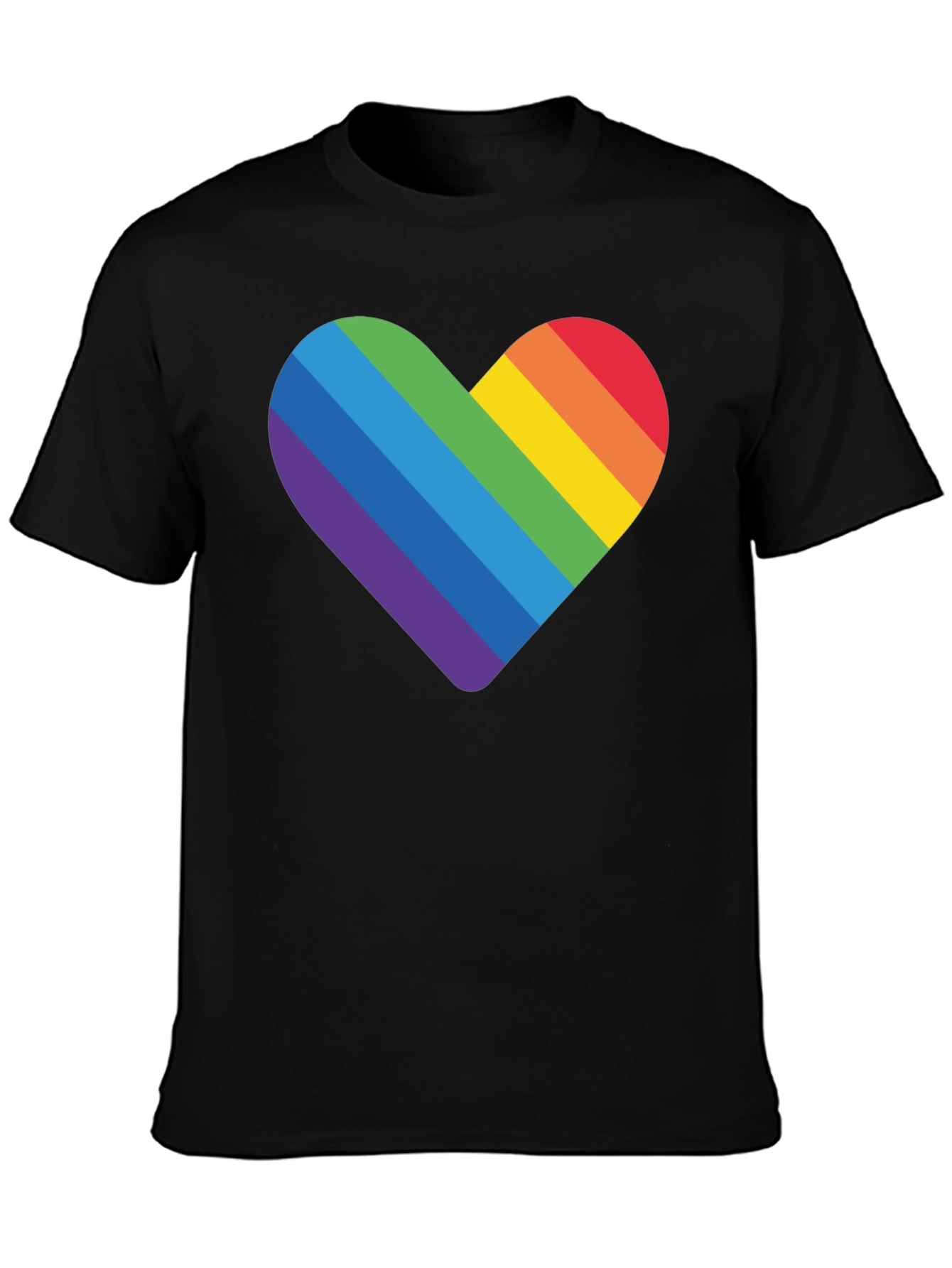 Rainbow Heart Graphic T-Shirt - Pride