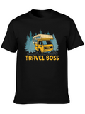 Travel Boss RV Camping Graphic Tee - Black