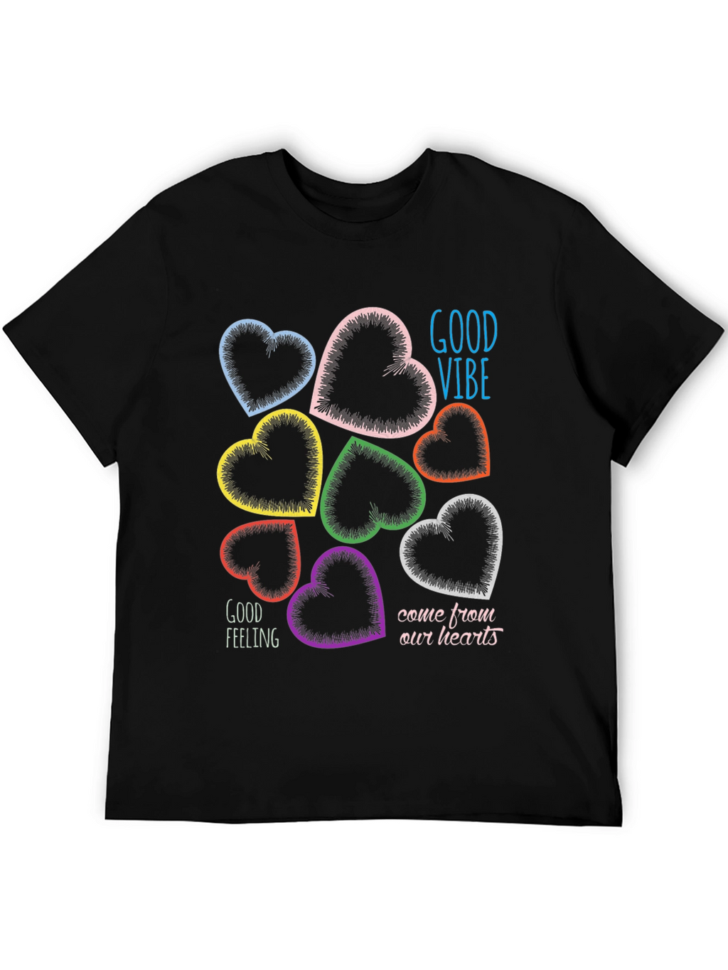Good Vibes Heart Graphic T-Shirt