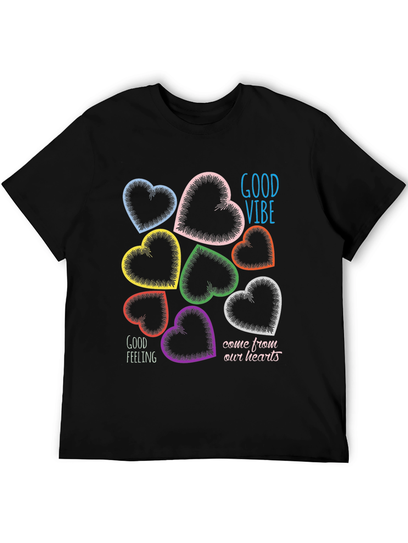 Good Vibes Heart Graphic T-Shirt