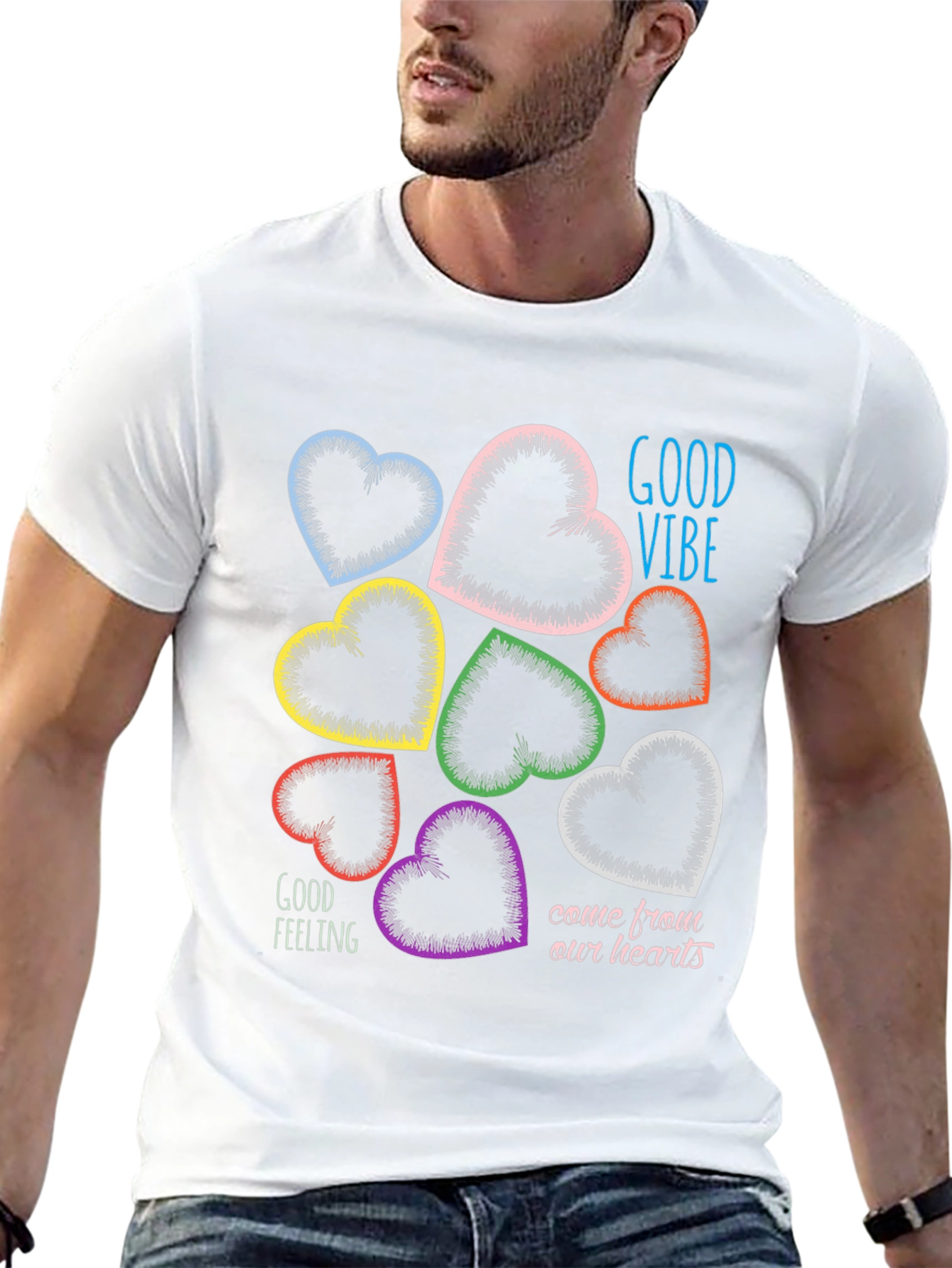 Good Vibes Heart Graphic T-Shirt