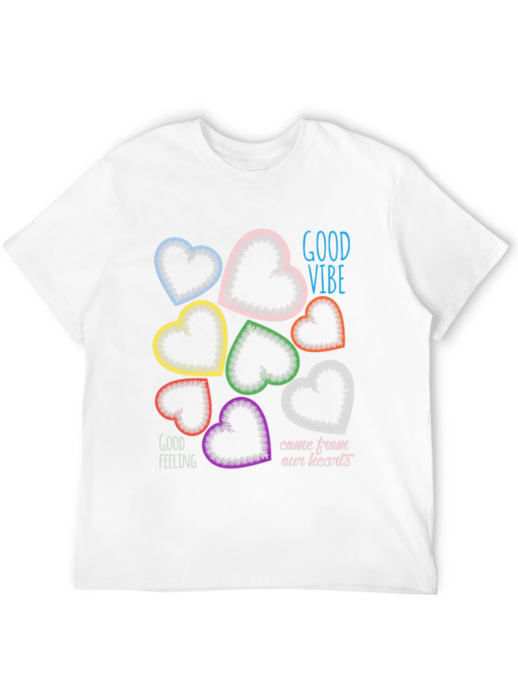 Good Vibes Heart Graphic T-Shirt