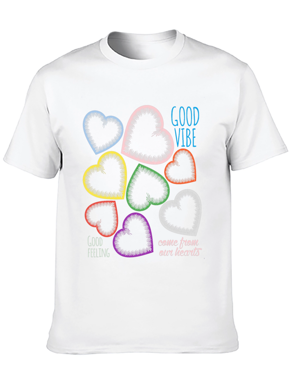 Good Vibes Heart Graphic T-Shirt