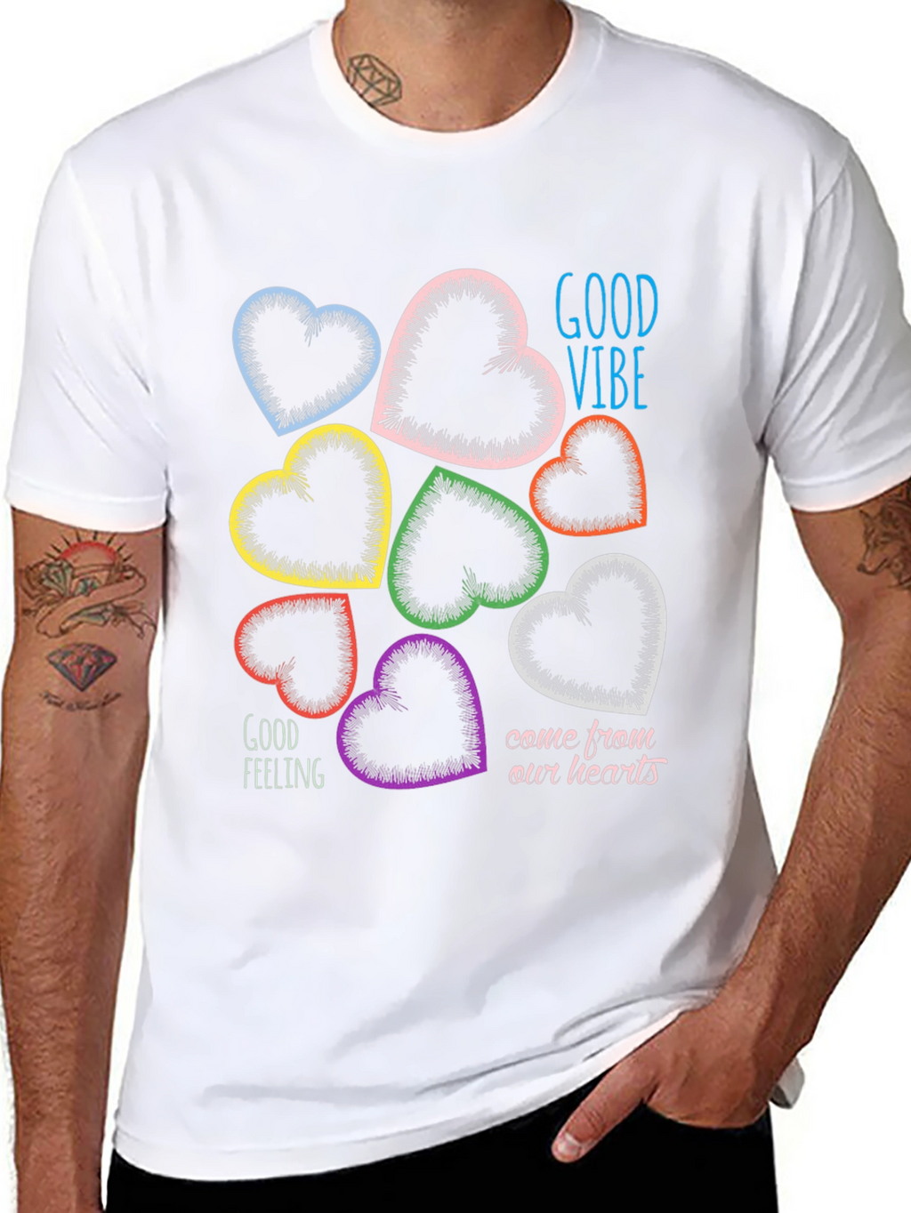 Good Vibes Heart Graphic T-Shirt