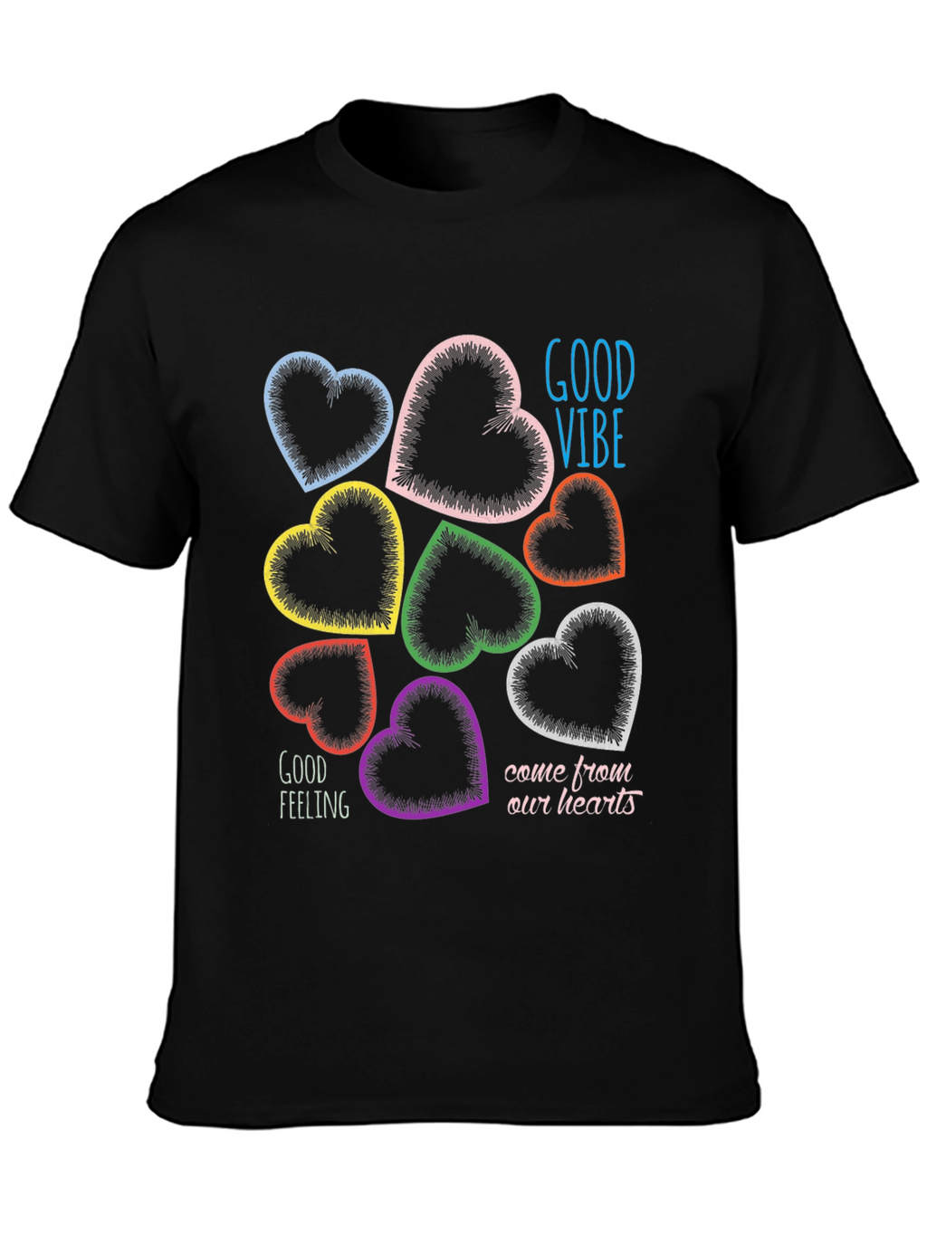 Good Vibes Heart Graphic T-Shirt