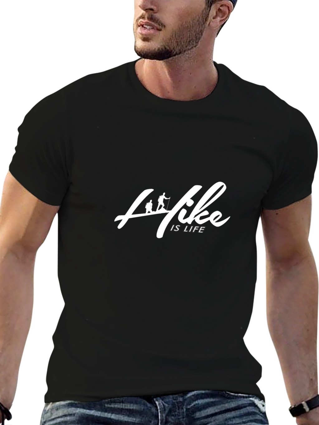 Hike is Life Graphic Tee - Black