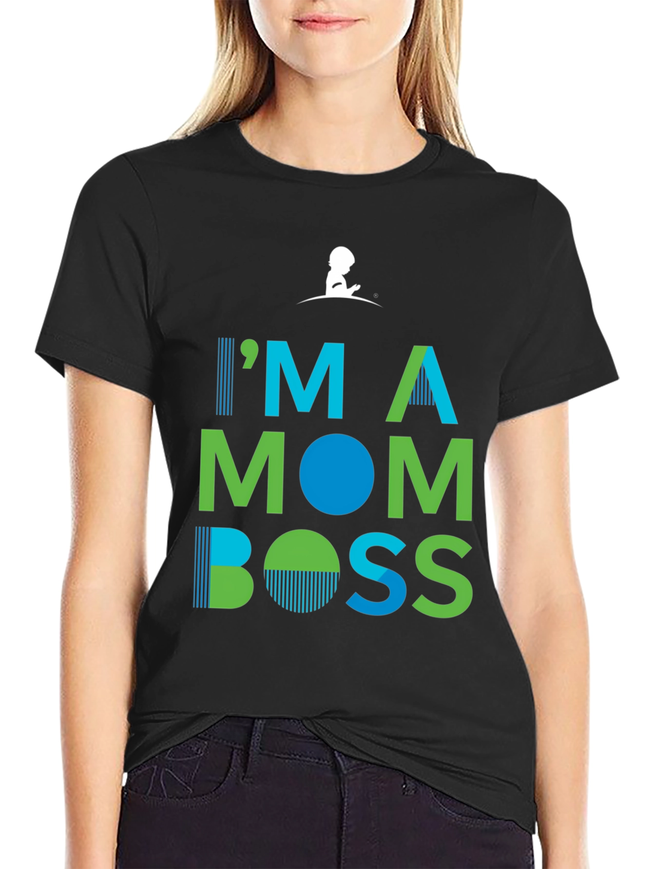 Im a Mom Boss Graphic Tee - Stylish Motherhood Apparel