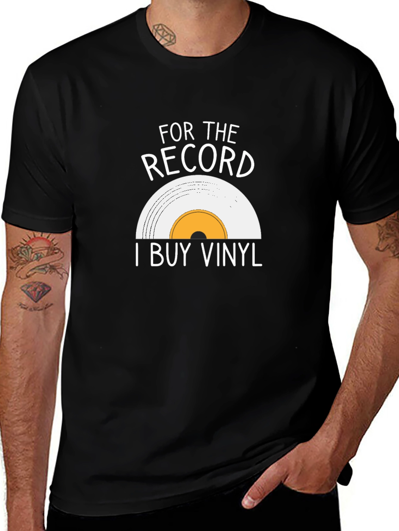 Vinyl Record Lover T-Shirt - For the Record I Buy Vinyl