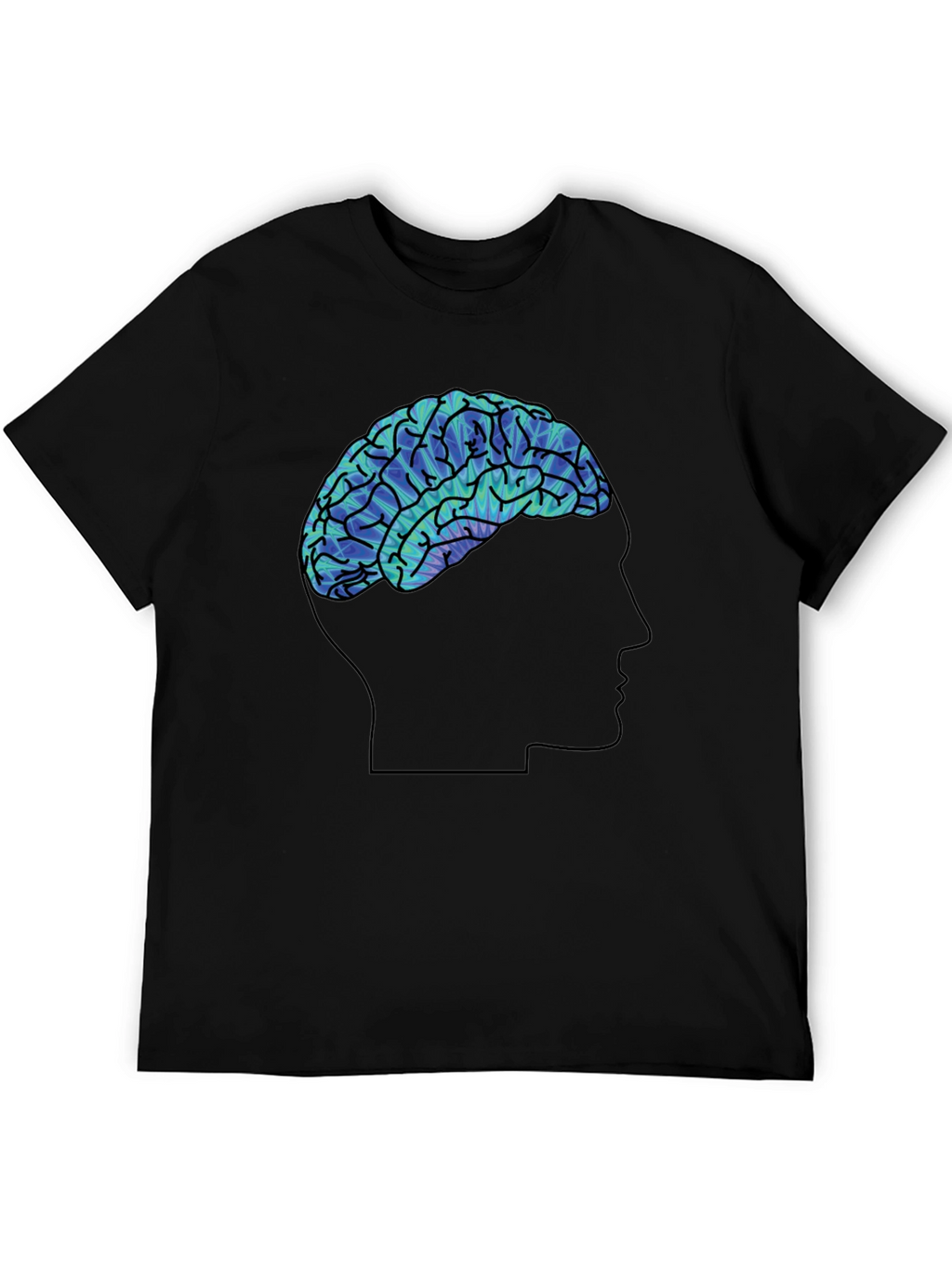 Mindful Brain Graphic Tee - Soft Black Cotton