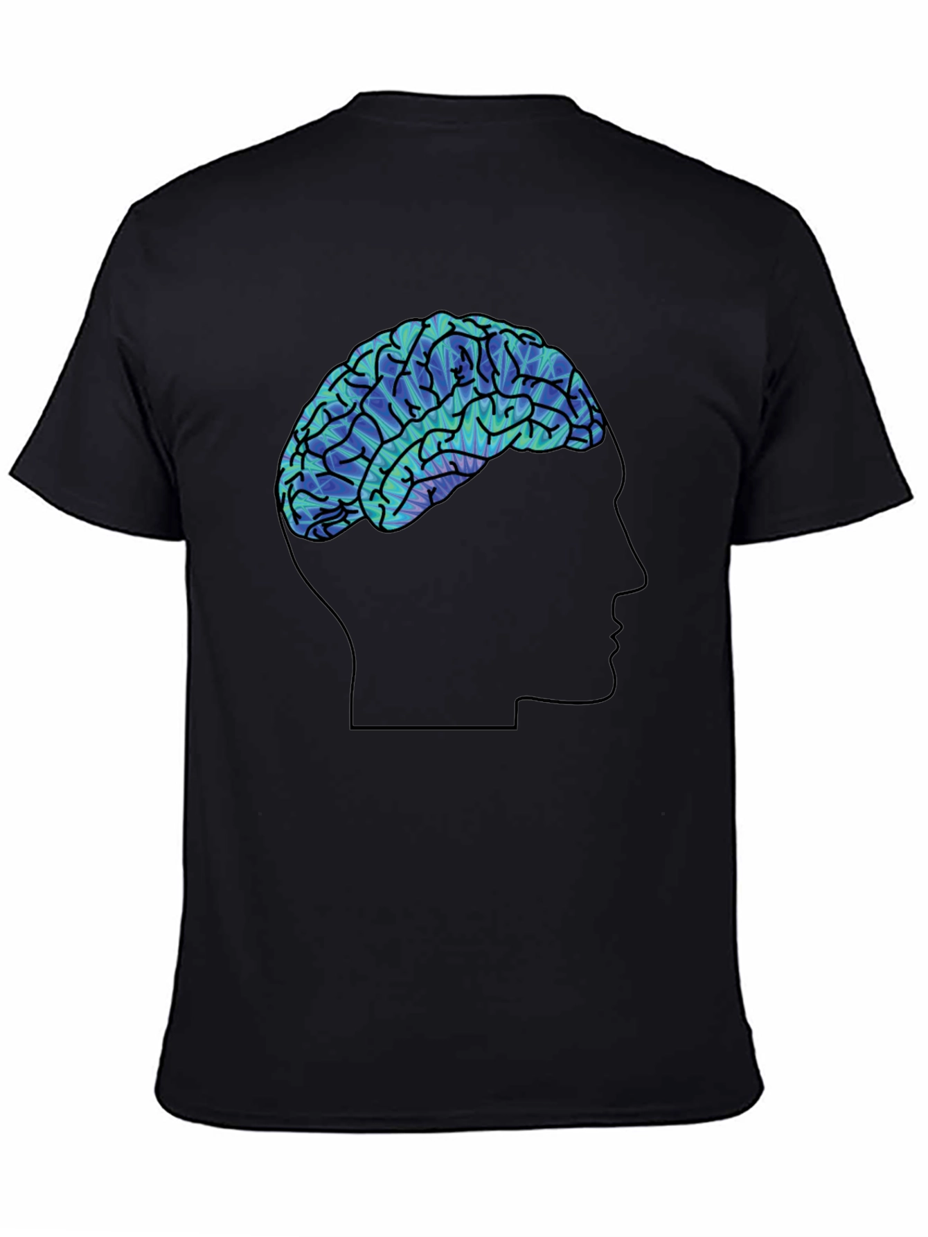 Mindful Brain Graphic Tee - Soft Black Cotton