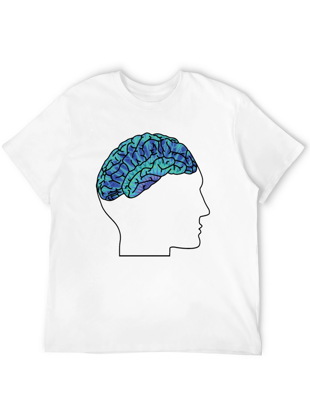Mindful Brain Graphic Tee - Soft Black Cotton