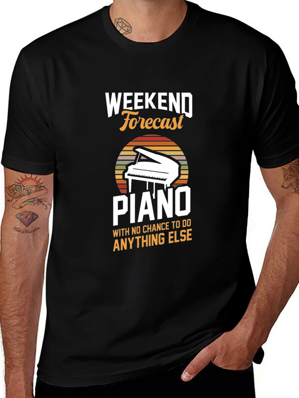 Weekend Forecast Piano T-Shirt