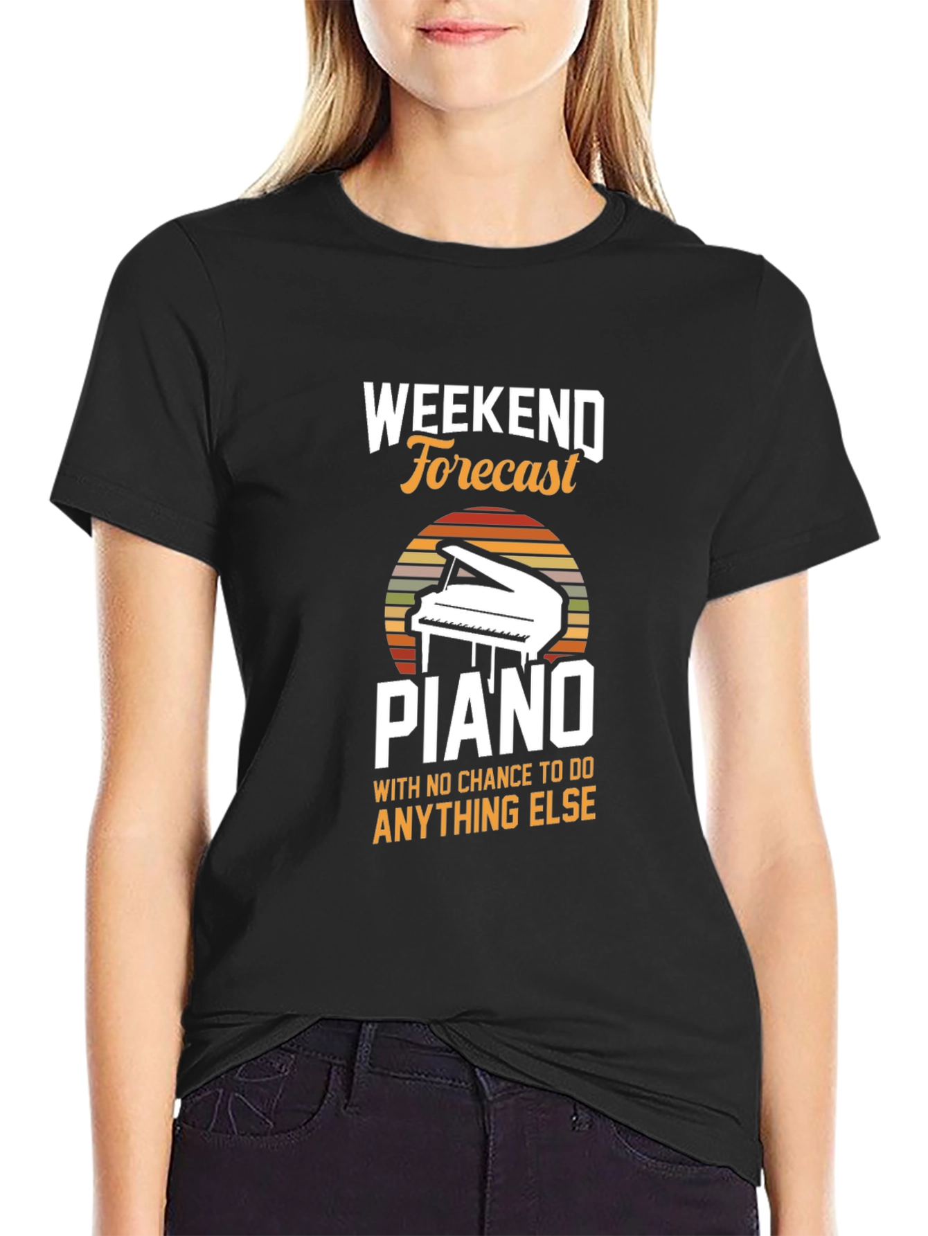 Weekend Forecast Piano T-Shirt