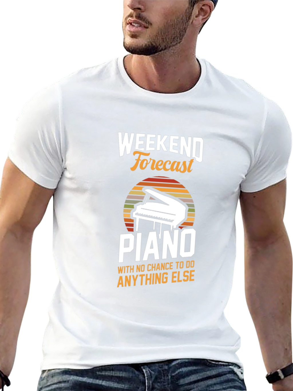 Weekend Forecast Piano T-Shirt