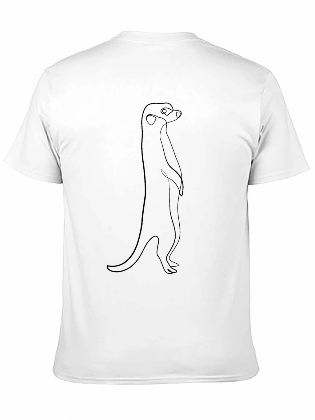 Meerkat Outline Graphic Tee - Casual Style