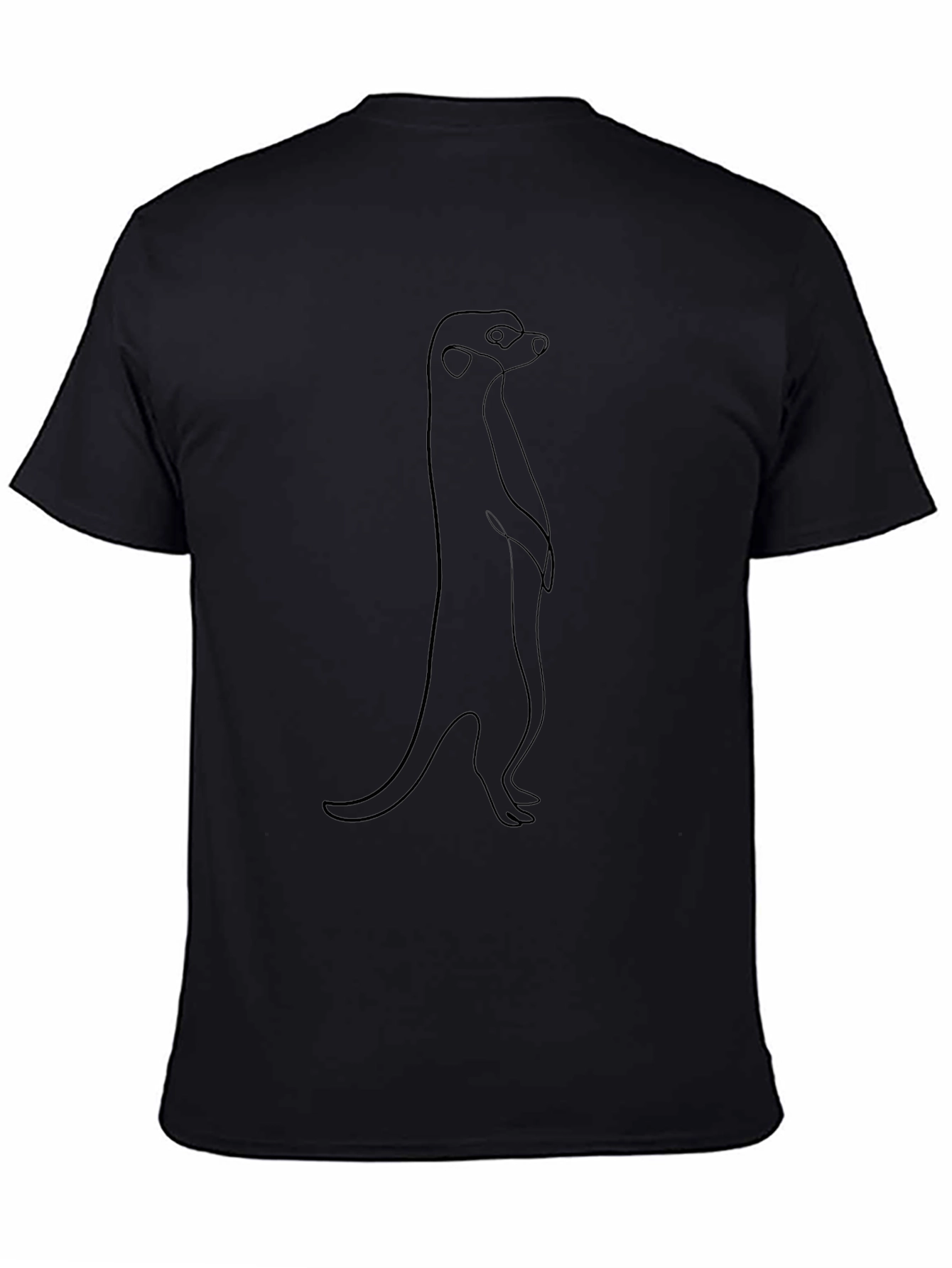 Meerkat Outline Graphic Tee - Casual Style