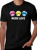 Mushroom Love Graphic T-Shirt - Cute Kawaii Design