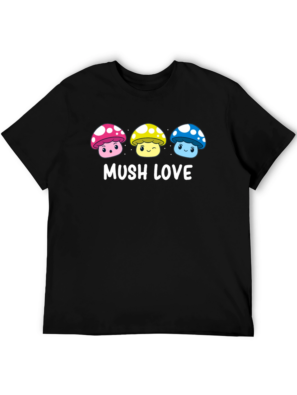 Mushroom Love Graphic T-Shirt - Cute Kawaii Design