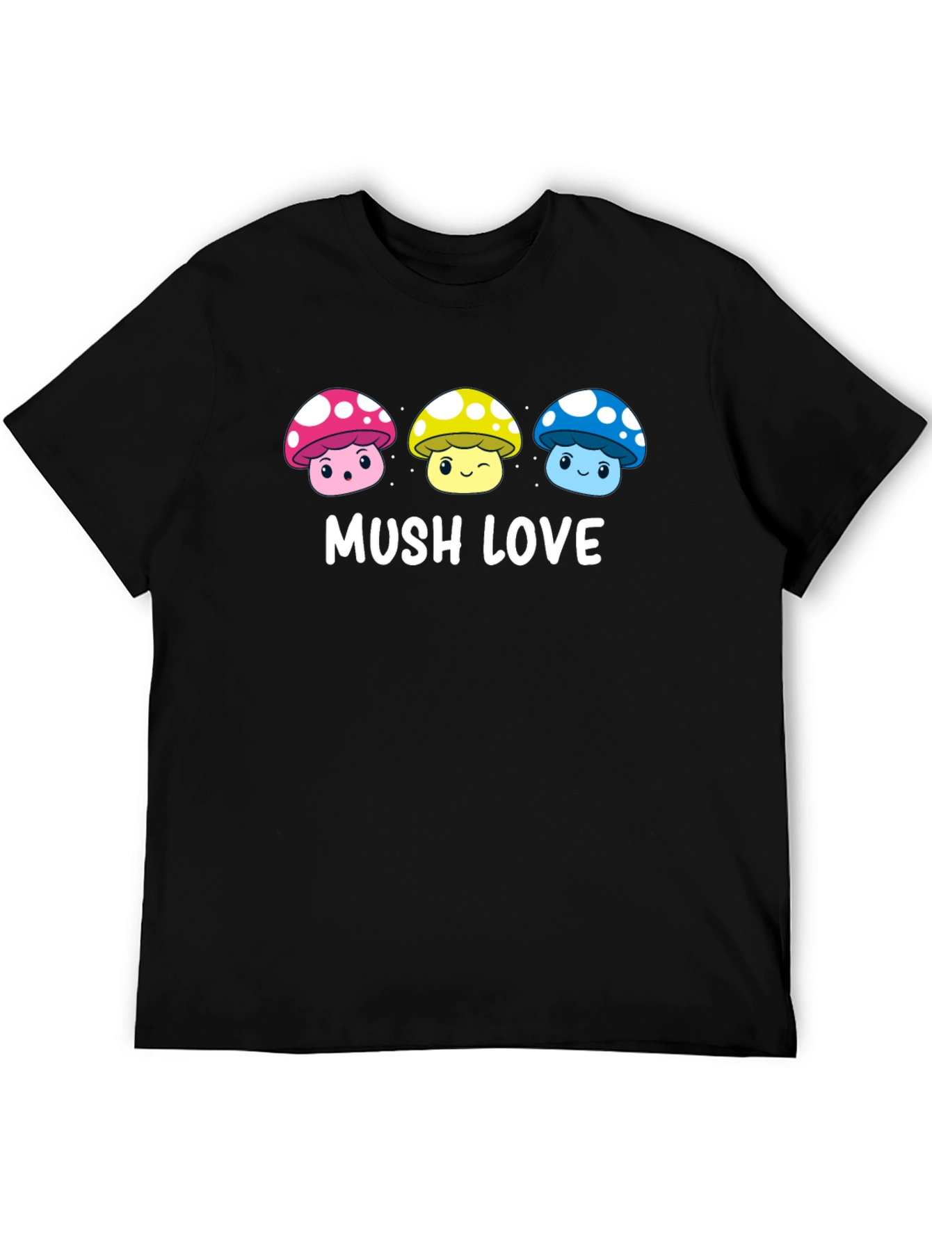 Mushroom Love Graphic T-Shirt - Cute Kawaii Design