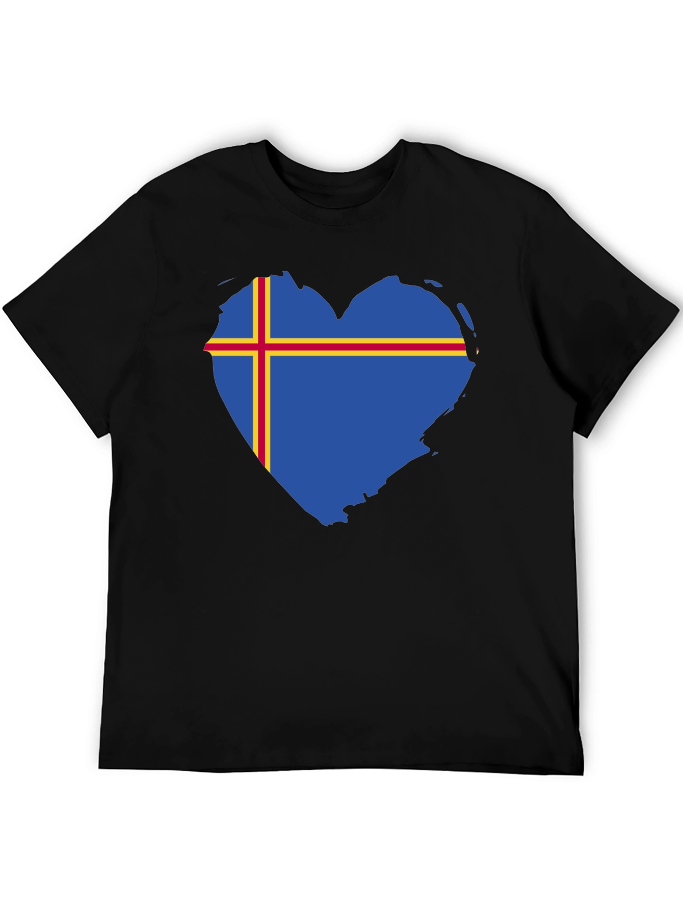 Aland Islands Flag Heart T-Shirt