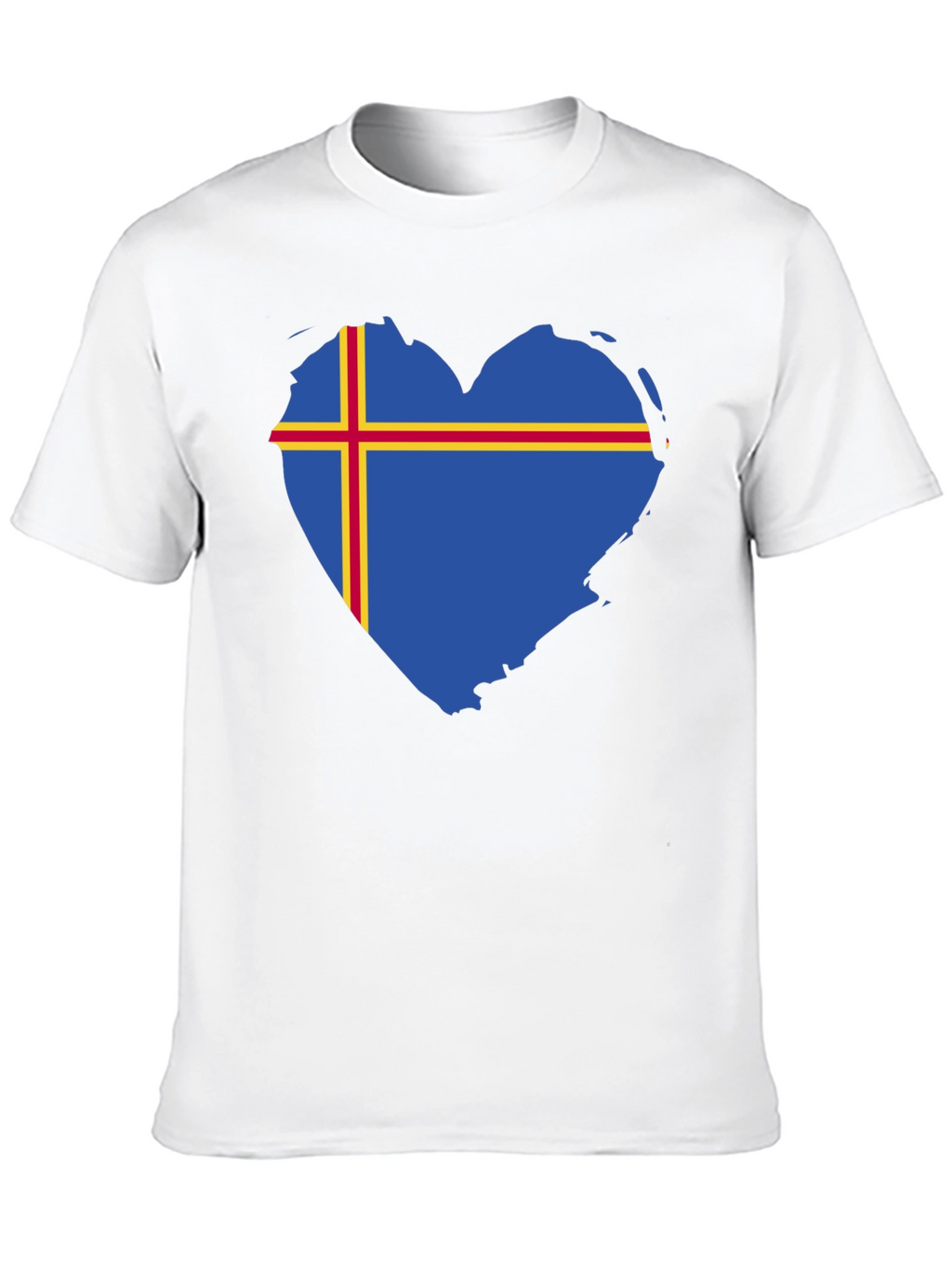 Aland Islands Flag Heart T-Shirt