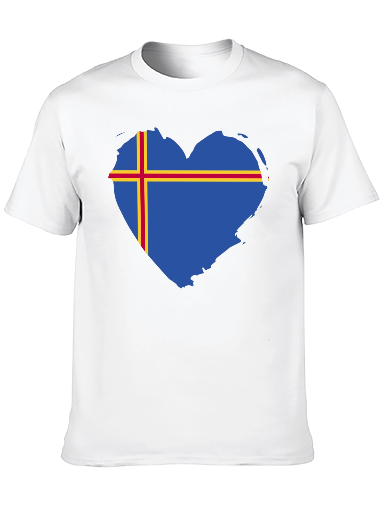 Aland Islands Flag Heart T-Shirt