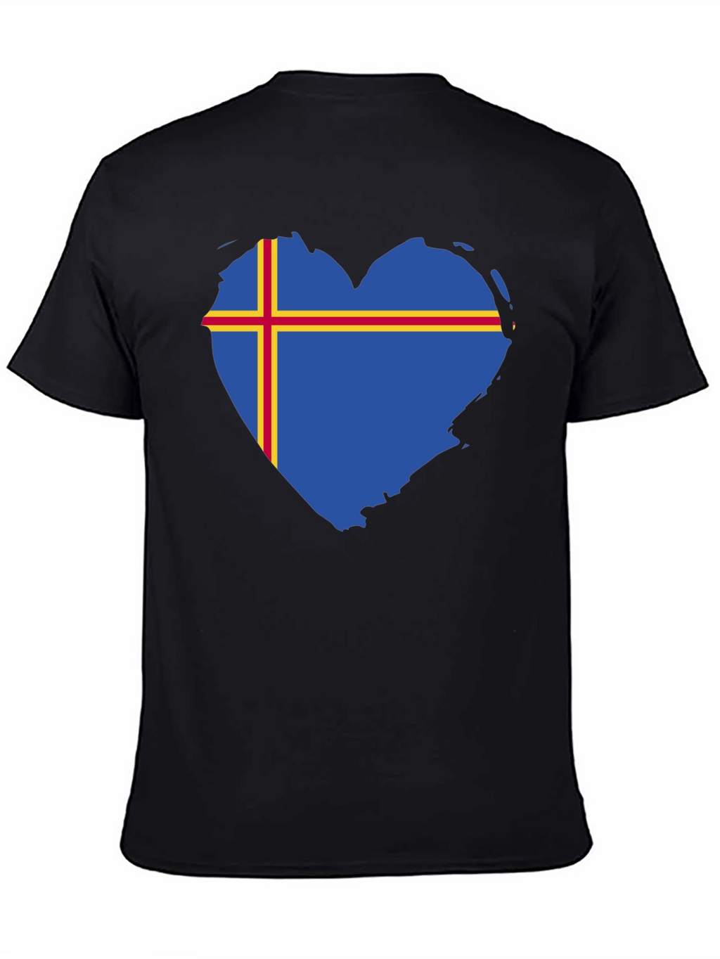 Aland Islands Flag Heart T-Shirt
