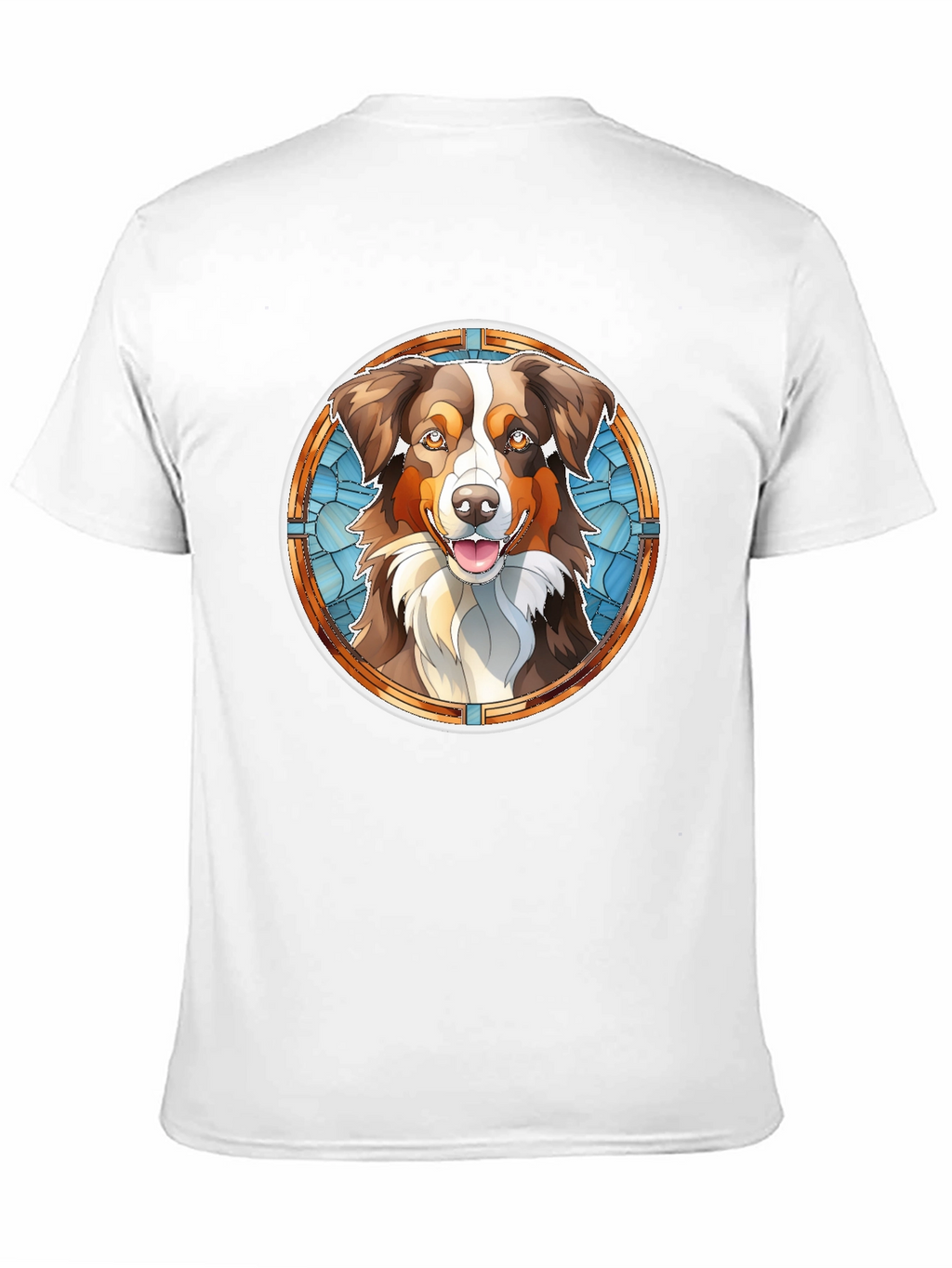 Dog Art T-Shirt - Stained Glass Style Pet Tee