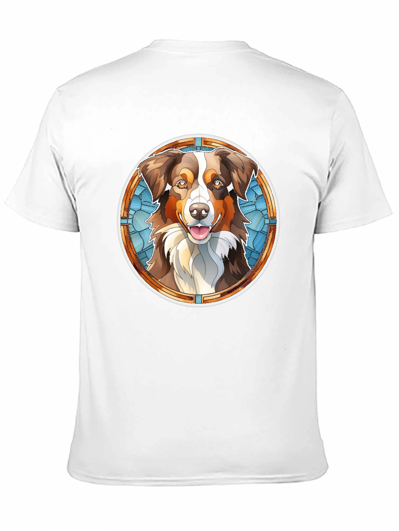 Dog Art T-Shirt - Stained Glass Style Pet Tee