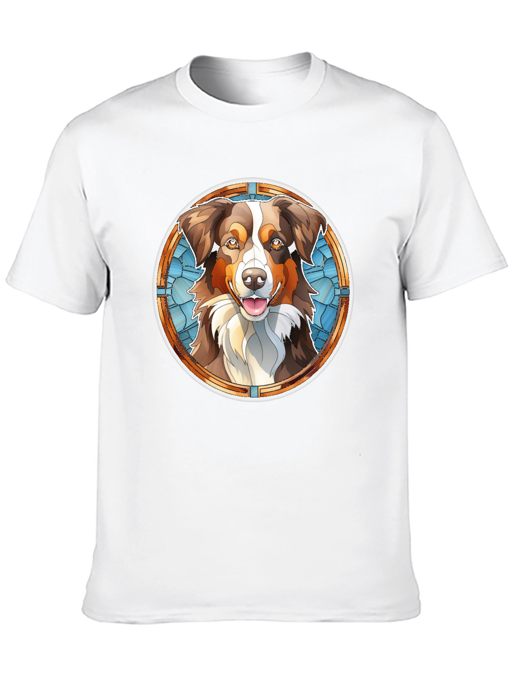 Dog Art T-Shirt - Stained Glass Style Pet Tee
