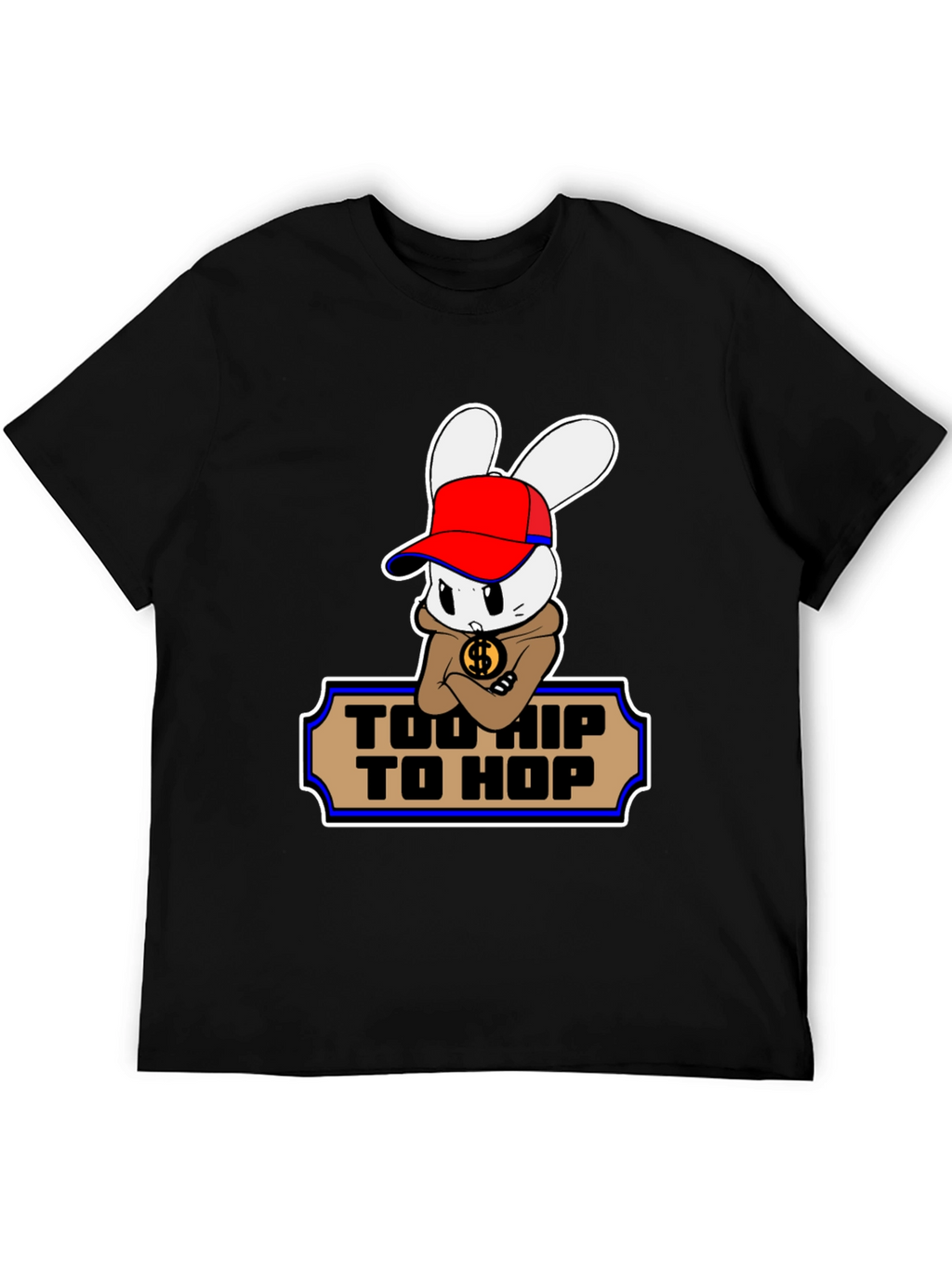 Too Hip To Hop Cartoon Bunny T-Shirt