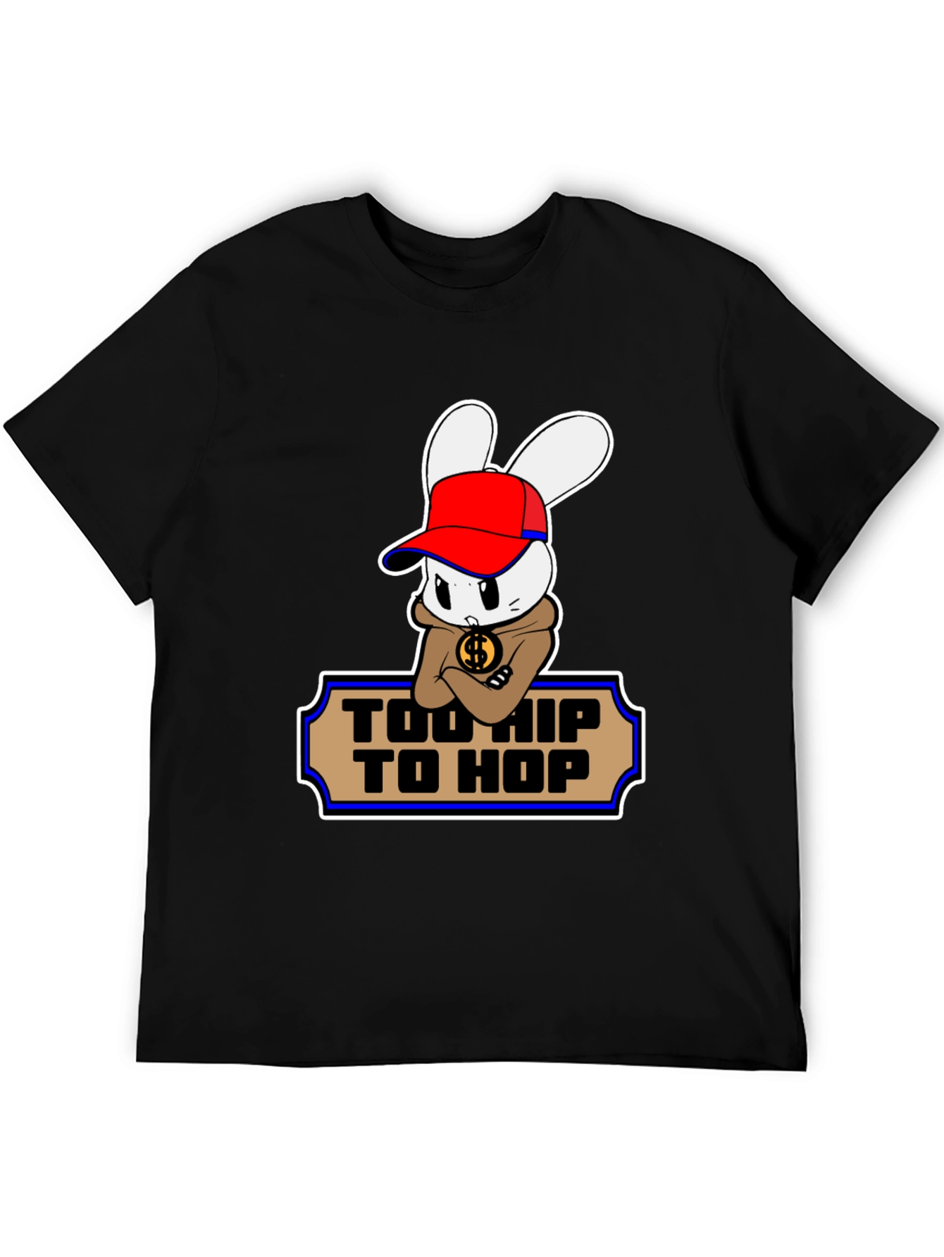 Too Hip To Hop Cartoon Bunny T-Shirt