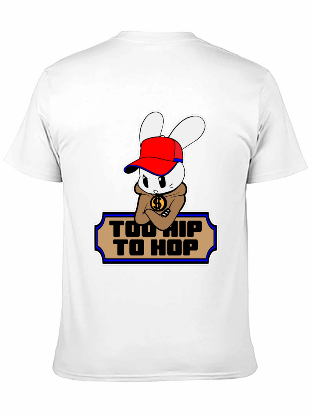 Too Hip To Hop Cartoon Bunny T-Shirt