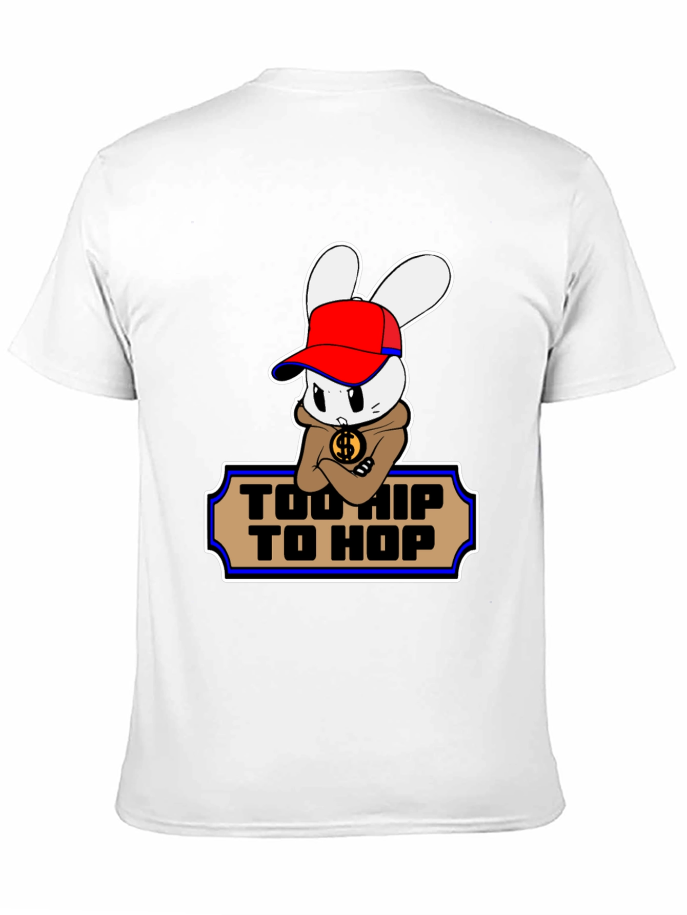 Too Hip To Hop Cartoon Bunny T-Shirt