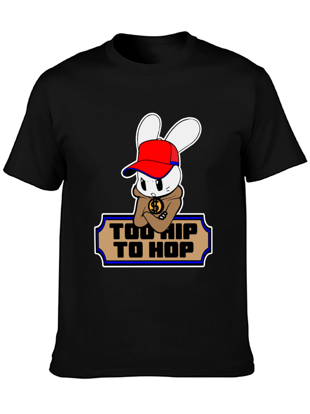 Too Hip To Hop Cartoon Bunny T-Shirt