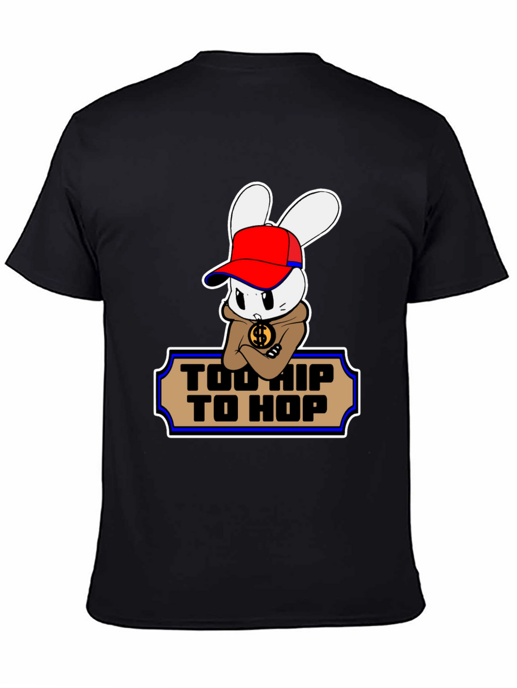 Too Hip To Hop Cartoon Bunny T-Shirt