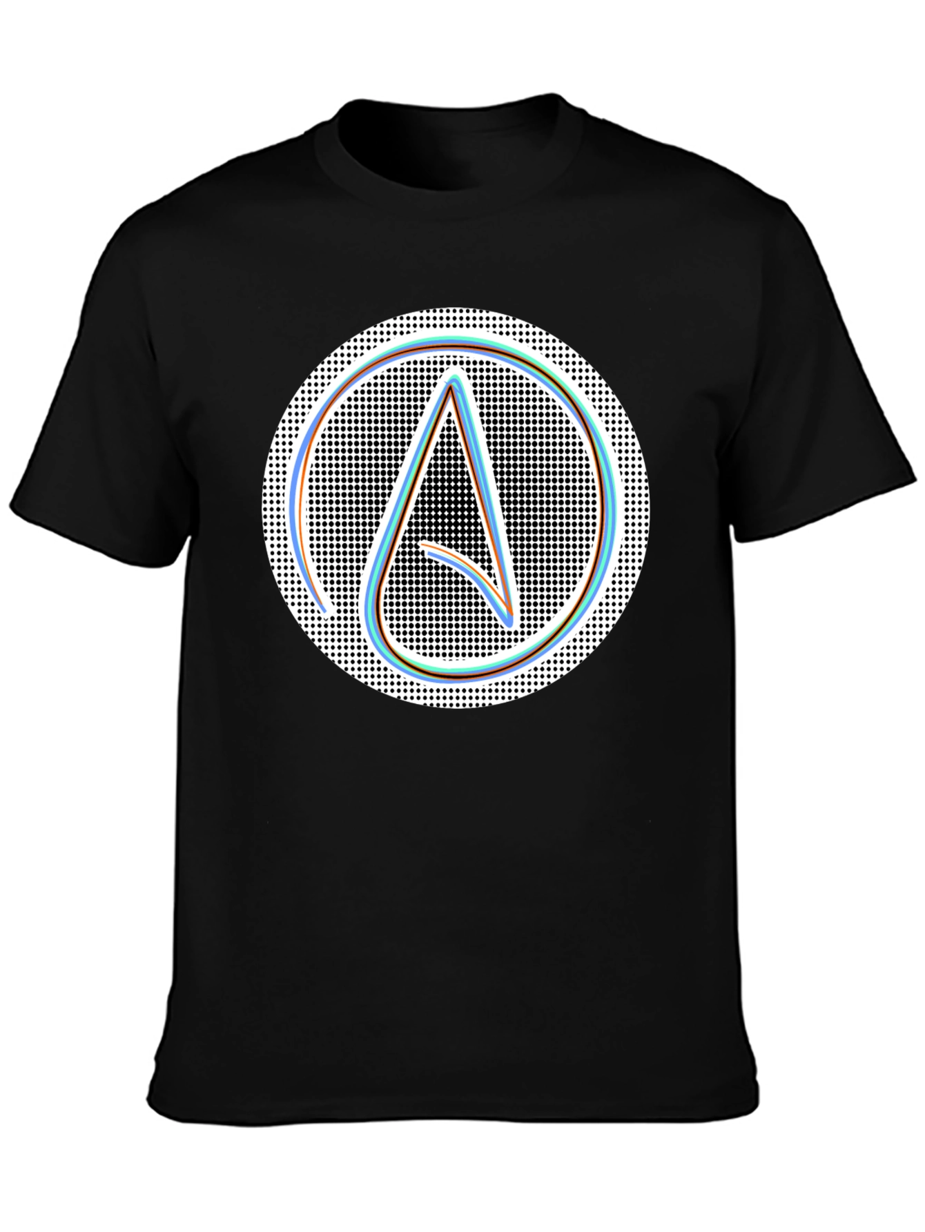 Atheist Symbol T-Shirt: Modern Black Graphic Tee