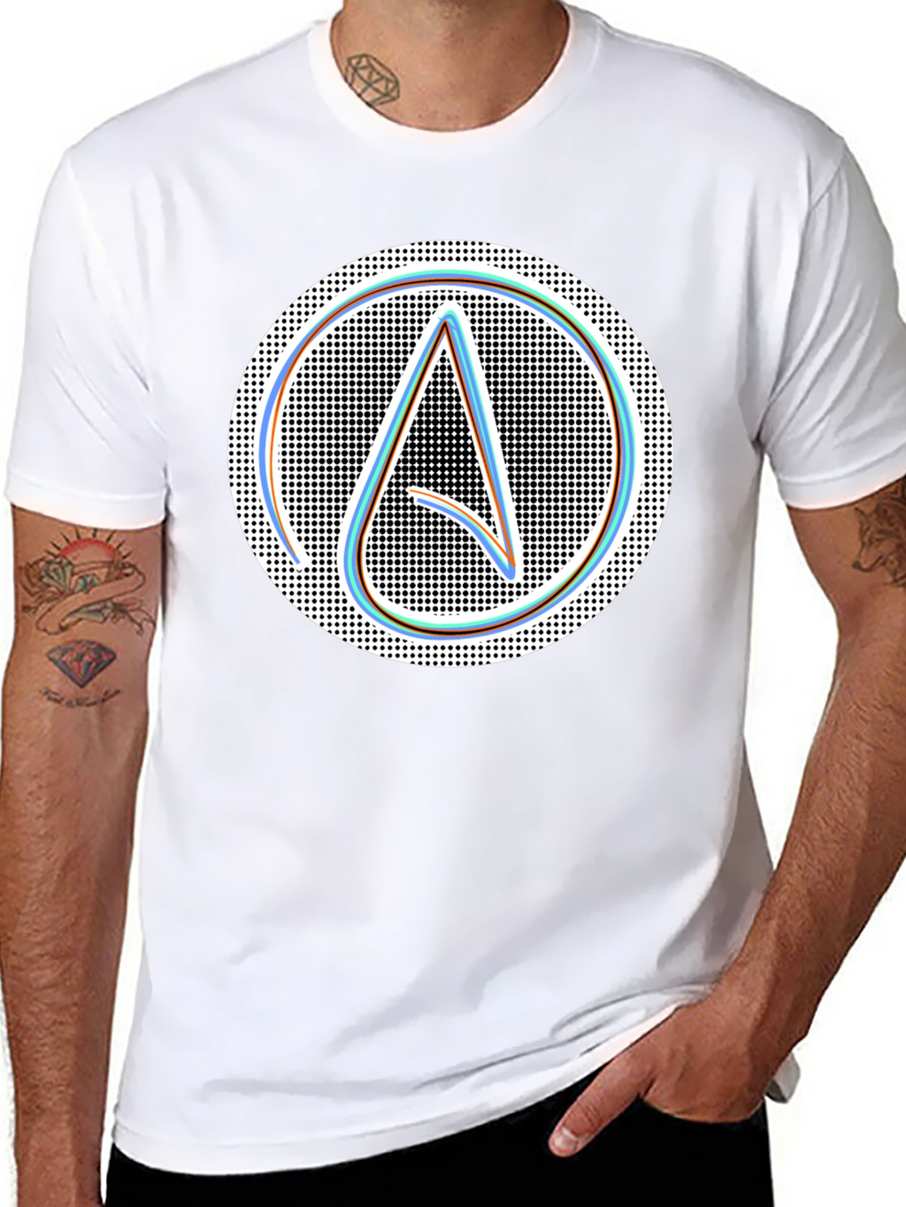 Atheist Symbol T-Shirt: Modern Black Graphic Tee