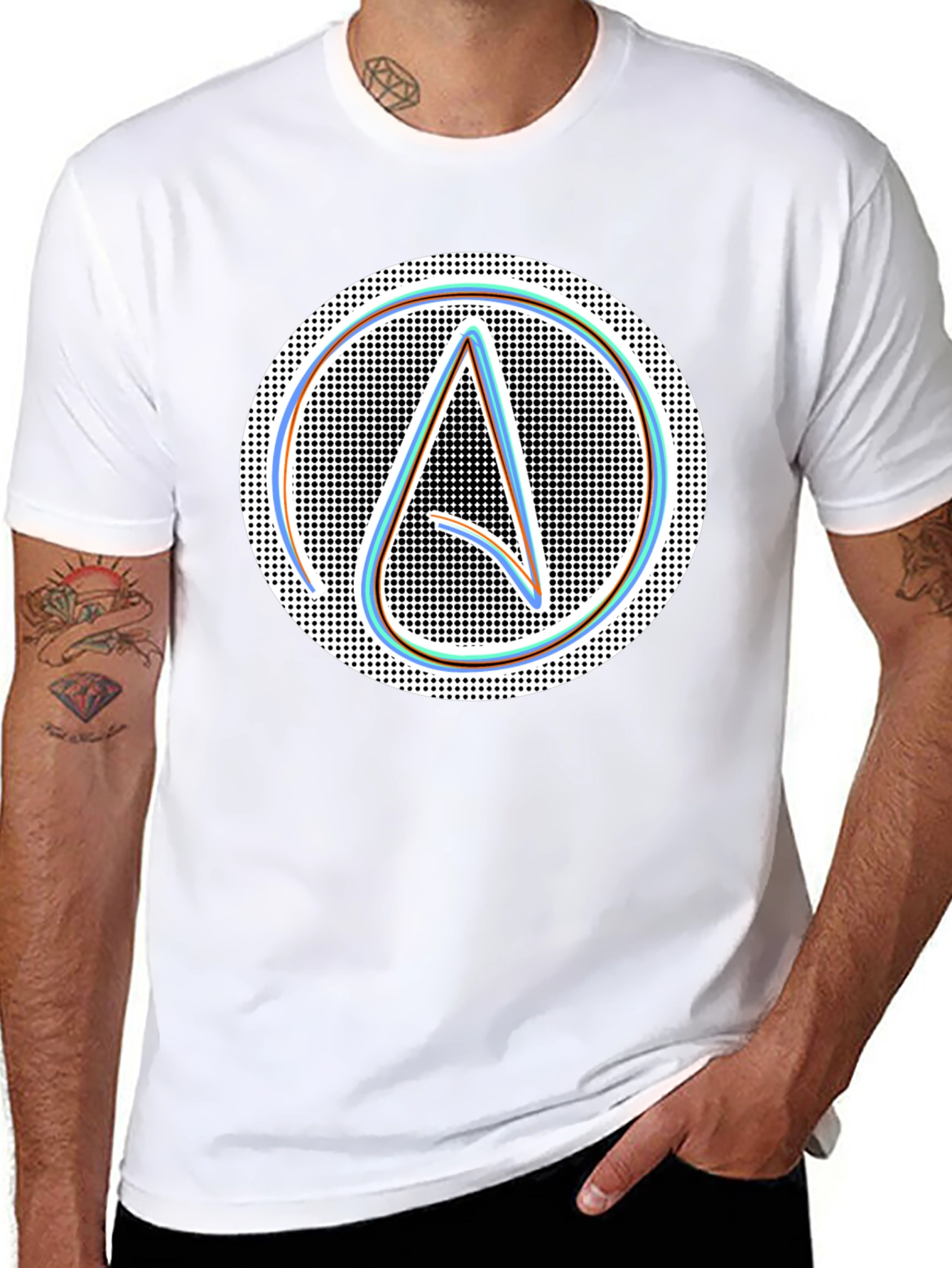 Atheist Symbol T-Shirt: Modern Black Graphic Tee