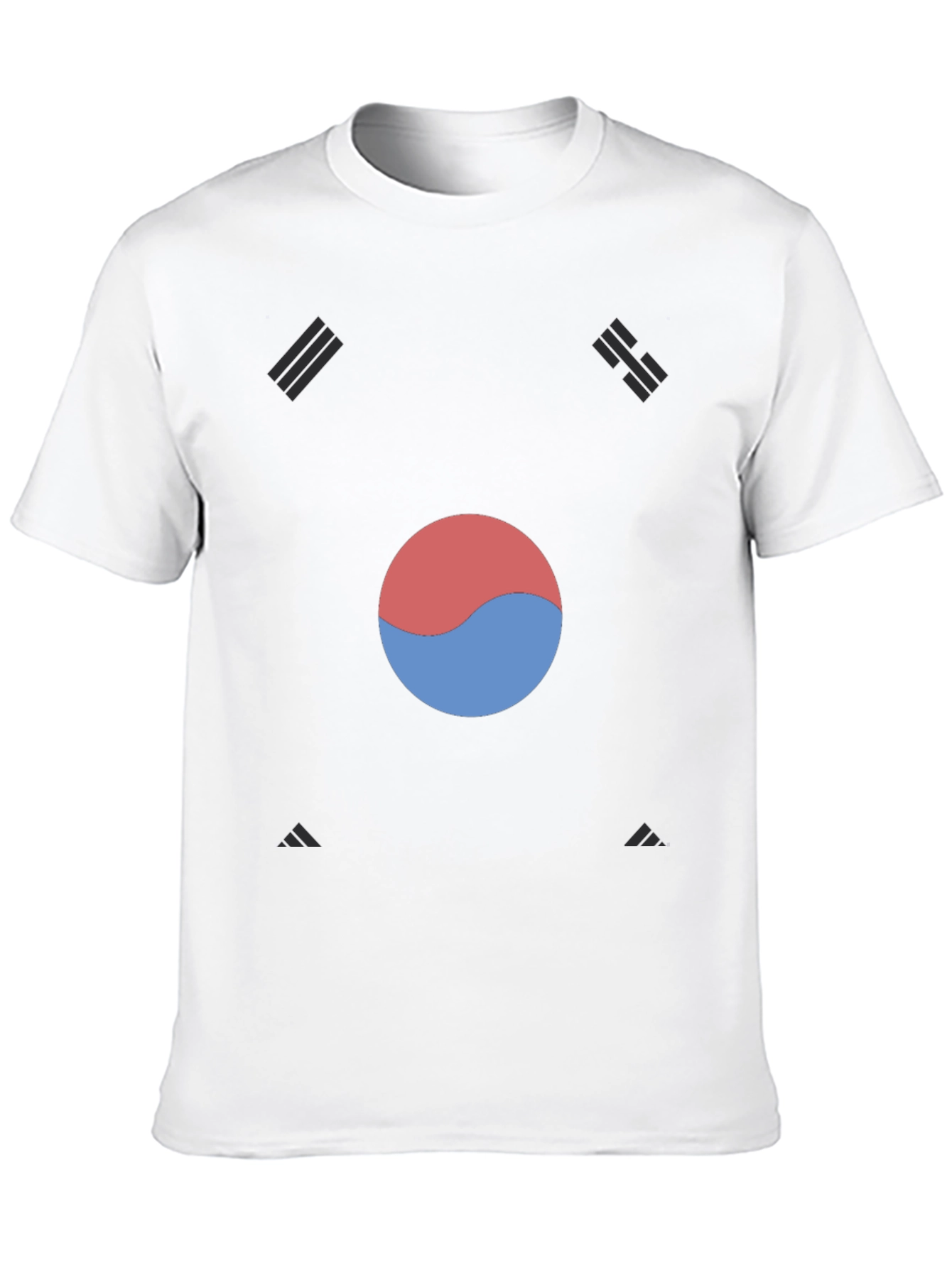 Korean Flag T-Shirt - Black Taegeuk Design