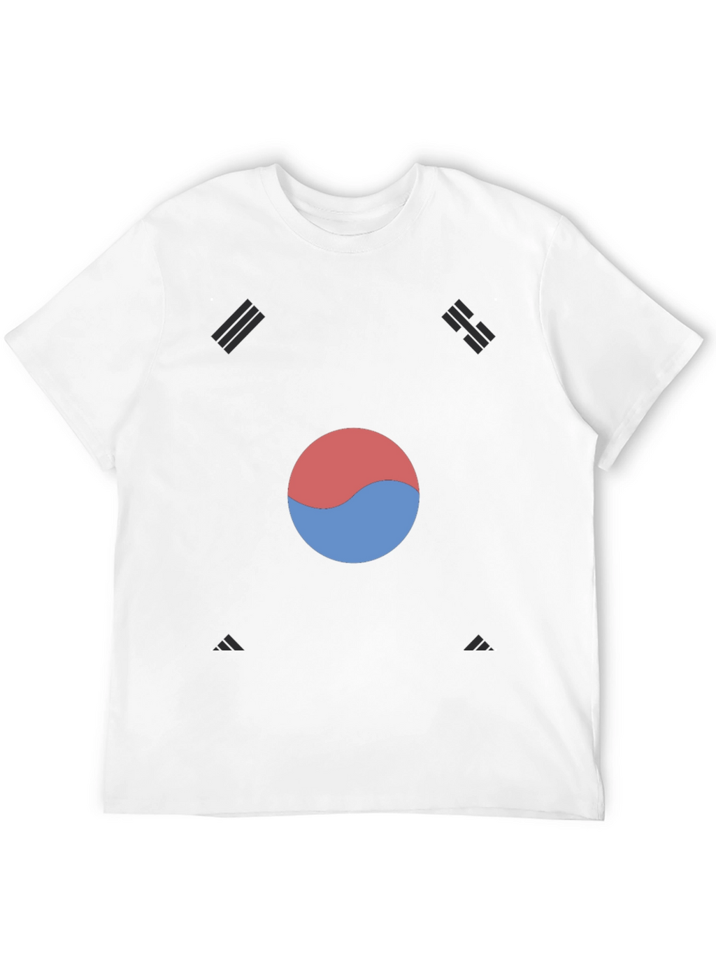 Korean Flag T-Shirt - Black Taegeuk Design