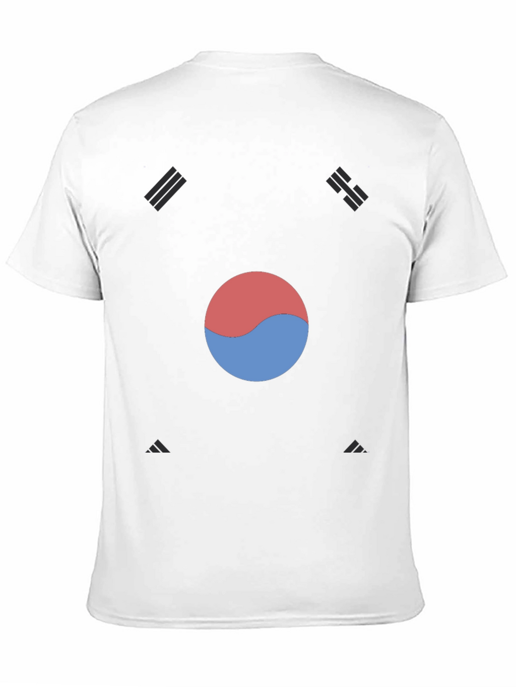 Korean Flag T-Shirt - Black Taegeuk Design