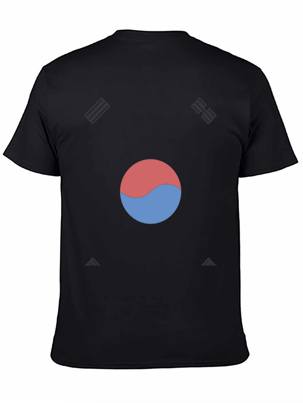 Korean Flag T-Shirt - Black Taegeuk Design