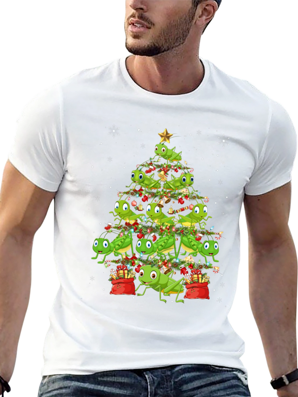 Grasshopper Christmas Tree Graphic Tee