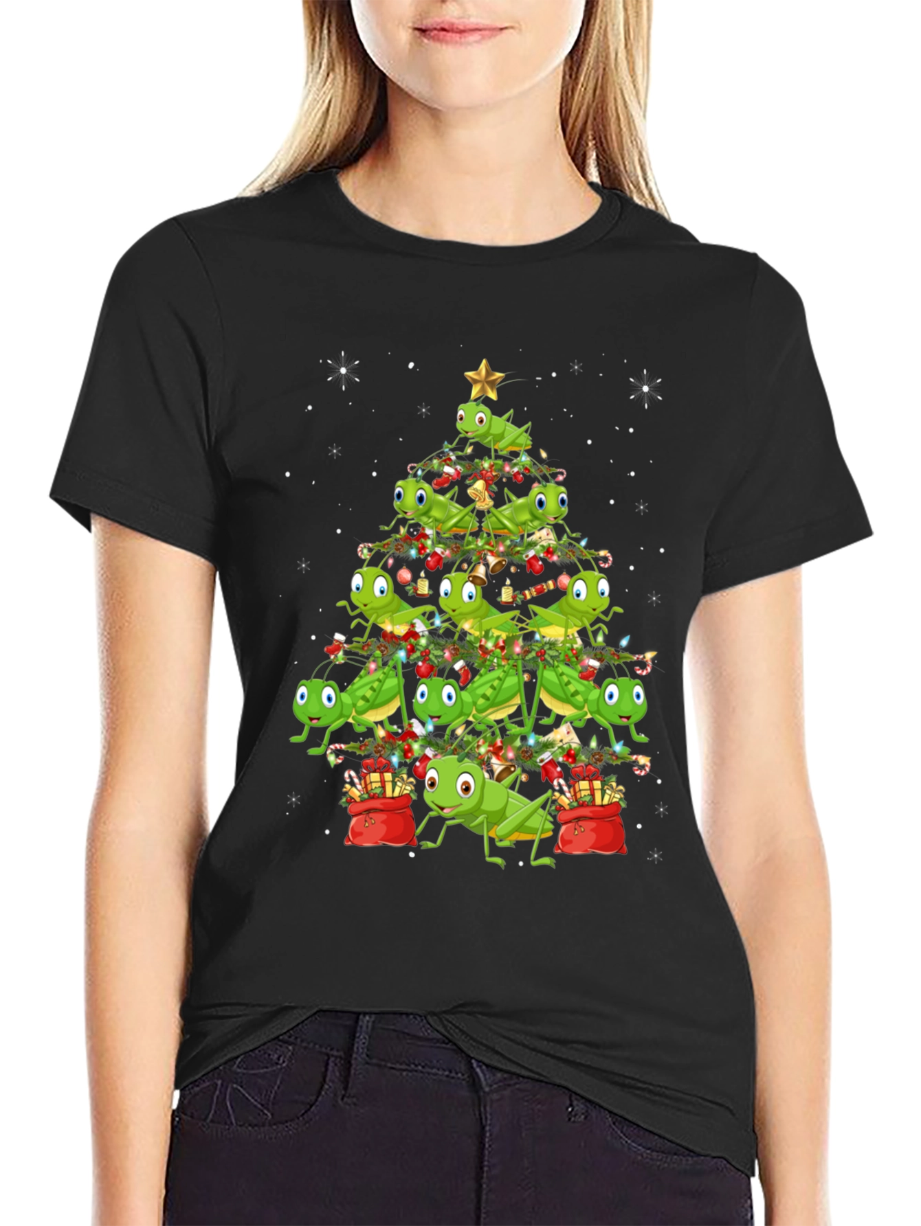 Grasshopper Christmas Tree Graphic Tee