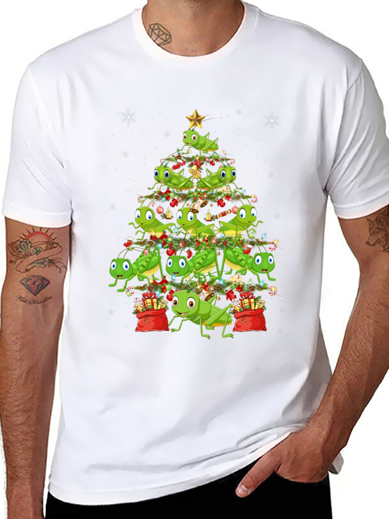 Grasshopper Christmas Tree Graphic Tee