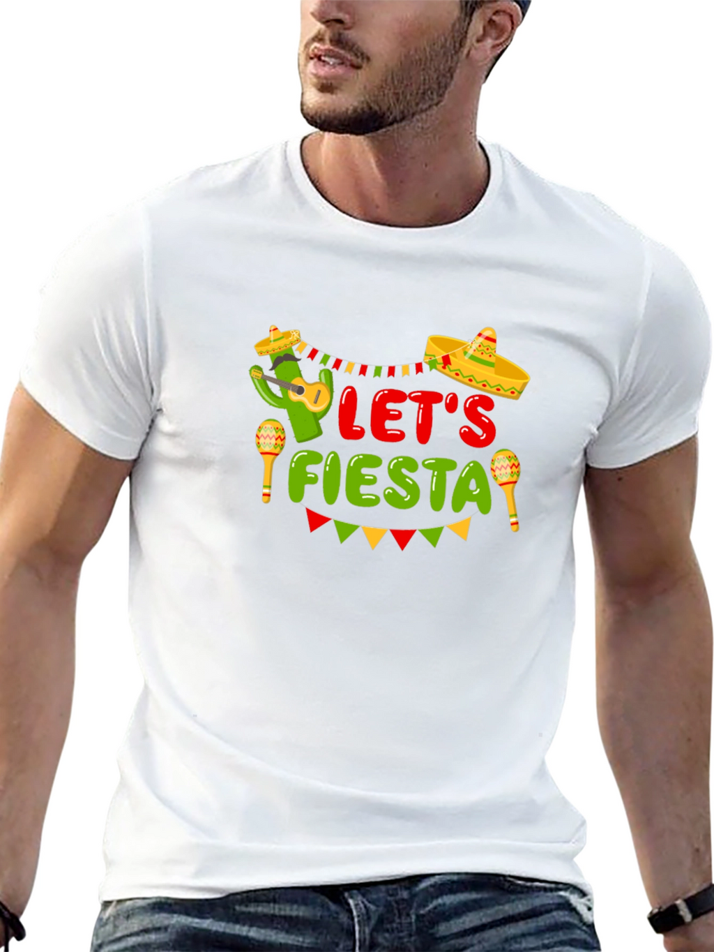 Lets Fiesta Graphic T-Shirt - Black