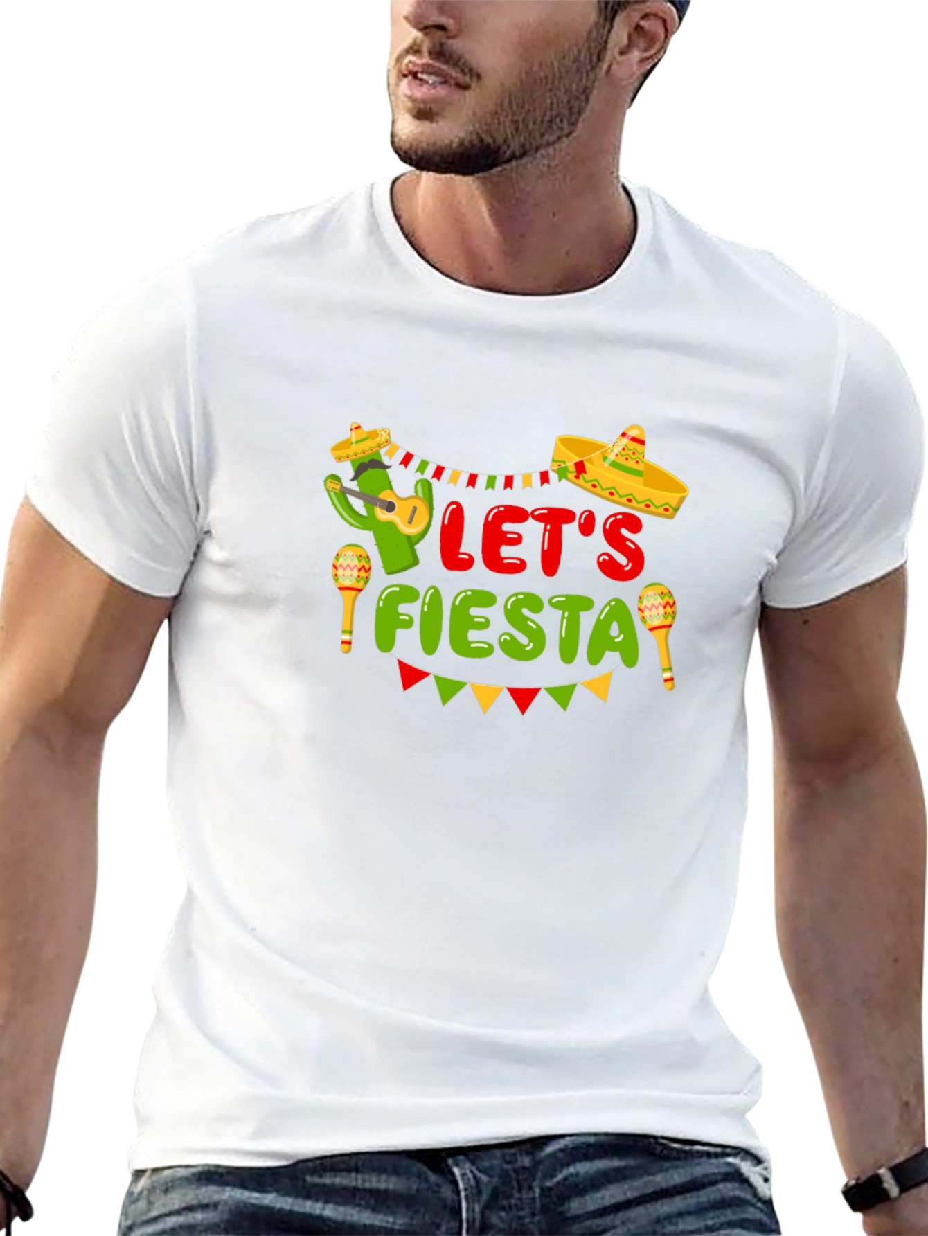 Lets Fiesta Graphic T-Shirt - Black