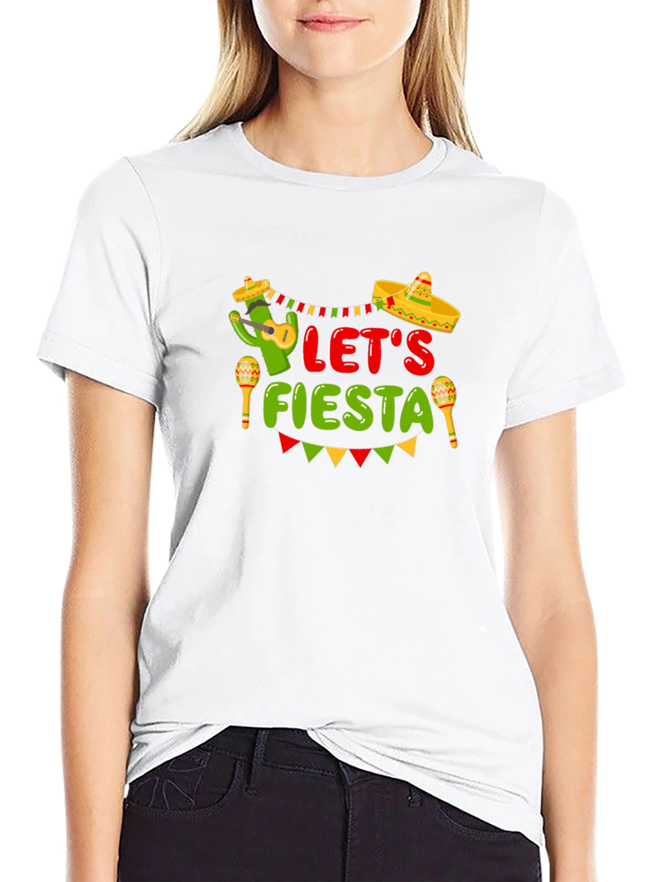 Lets Fiesta Graphic T-Shirt - Black